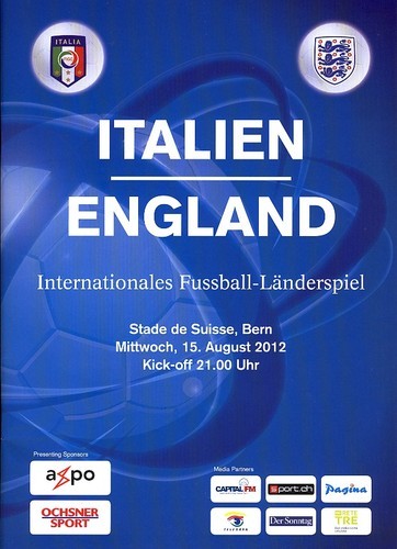 2012 - ITALY v ENGLAND (PLAYED IN SWITZERLAND)